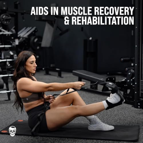 Gymreapers Foot and Calf Stretcher for Plantar Fasciitis, Achilles Tendonitis, Rehabilitation - Flex Strap for Physical Therapy, Pilates, Flexibility Training, Thigh & Hamstring Stretcher and Heel Spurs & Shin Splints