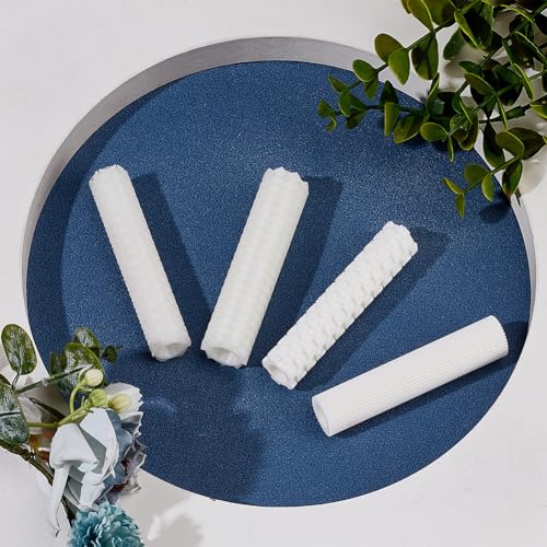 DELORIGIN Clay Texture Roller, Polymer Clay Roller Stripes Shaped Texture Roller 3" Texture Model Clay Roller Polymer Clay Accessories for Making Earrings Jewelry Necklaces Bracelets DIY Craft - color: Stripes