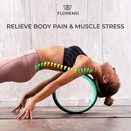 Florensi Yoga & Meditation Bundle | Ocean Abyss Meditation Cushion & Yoga Wheel 3 Pack