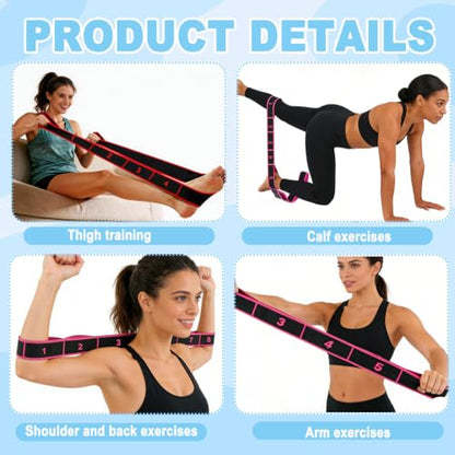5 Pack Fitness Resistance Bands, Fitness Resistance Band for Stretching and Yoga, Applicable to Pilates, Flexibility Training, Full Body Workout
