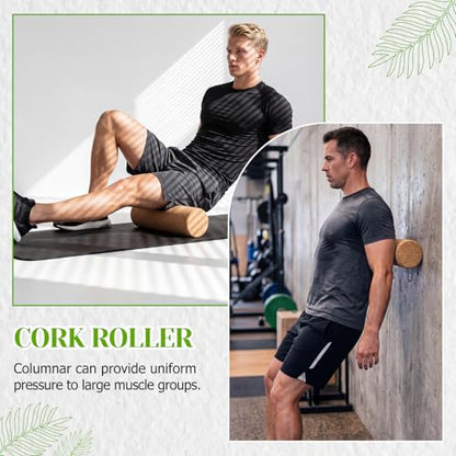 4 Pack Cork Massage Ball, L, Massage Stick Set