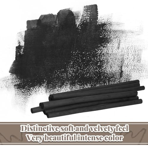 Gueevin 100 Pcs Soft Willow Charcoal Sticks Drawing,7-9mm | For Artists Beginners Students, Vine Charcoal Bulk for Sketching Shading Fine Art, Assorted Sizes, Back to School Gifts - size: 7-9mm
