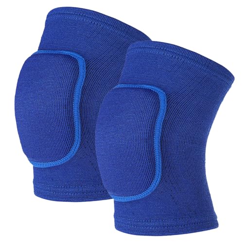 Sibba Kids Knee Pad, Breathable Elastic Knee Brace, Anti-Slip Padded Sponge Knee Protector for Volleyball Basketball Football (Blue) - color: Blue