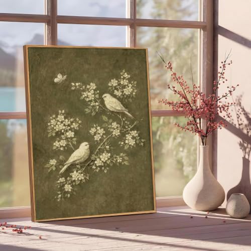 Vintage Bird Paint by Numbers Kit for Adults Framed Canvas, Frameworkless - color: YH04415