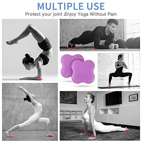 6 Pcs Knee Pads for Yoga Extra Thick Yoga Wrist Pad Anti Slip Pilates Support Cushion for Men Women Knee Elbow Wrist Hand Exercise Meditation Workout Floor Travel