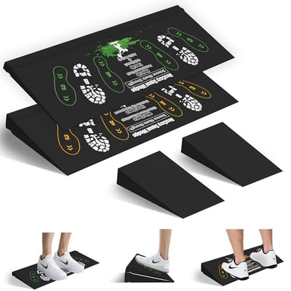 Squat Wedge Height-Adjustable Slant Board: 2Pcs Wide Wedges for Weightlifting Leg Glute Workout Improve Strength and Mobility for Gym Home - size: Large*2+Small*2
