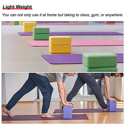 uxcell Yoga Block-Light Weight High-Density EVA Foam Brick for Beginners, Yogis, Pilates, Meditation - color: Purple