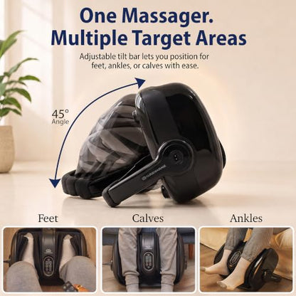 Cloud Massage Shiatsu Foot Massager with Heat, Standard Size, Black - color: Black