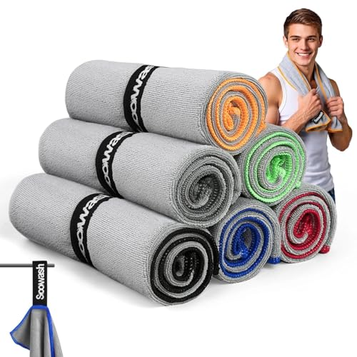 Microfiber Gym Towels for Showering Working Out Quick Dry Negative ions Large Middle Small Sizes Lightweight Gym Towel for Men Women Tennis Sports Towels for Body Hot Yoga Fitness Essentials - color: Gray, size: 16 Inch X 31.5 Inch