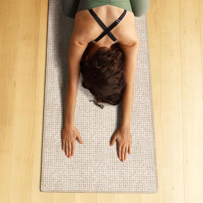 Hot Yoga Mat Towel, Non-Slip Microfiber 28x72in - color: Dark Beige, size: 28 inch X 72 inch