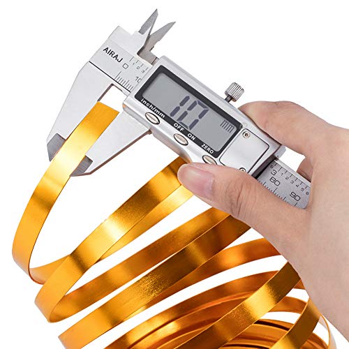 BENECREAT 16.5 Feet 10mm Wide Flat Jewelry Craft Wire 18 Gauge Aluminum Wire for Bezel, Sculpting, Armature, Jewelry Making - DarkGold - color: Dark Gold, size: 10mm