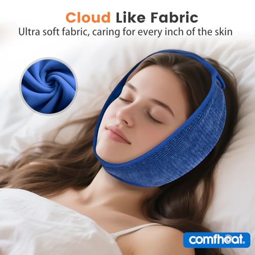 Lavender Weighted Eye Pillow for Yoga, Microwavable Moist Heat Eye Compress Mask Pillow with Washable Cover for Relaxation, Yoga, Migraine Relief, Comfheat Face Heating Pad for TMJ Pain Relie
