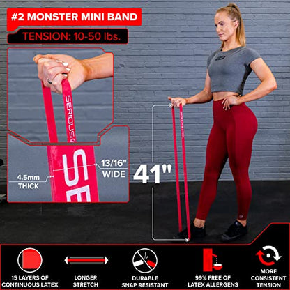 SERIOUS STEEL FITNESS Assisted 41" Pull-Up Band, Resistance & Stretch, Powerlifting & Pull-up Assist Loop (Single Band) - style: #2 (10-50 lbs)