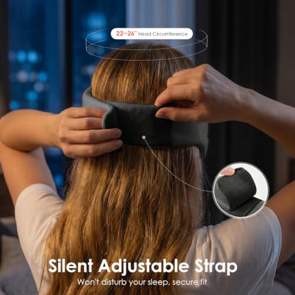 MORLIDEN Sleep Mask for Women Men, Light Blocking Eye Mask, Gray - color: Charcoal Gray Combed Cotton