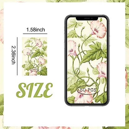 9 Sets 450 Sheets Washi Stickers for Journaling, Plants Fruit Flowers Butterfly Shell Boho Stickers Vintage Aesthetic Scrapbook Sticker for Bullet Journal Art Diary Card Craft Gifts Planner Notebook - style: Nature Style