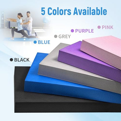 Balance Pad, 20"x16"x2.5" Non-Slip TPE Knee Cushion - color: Blue - XL - 20" x 16" x 2.5"