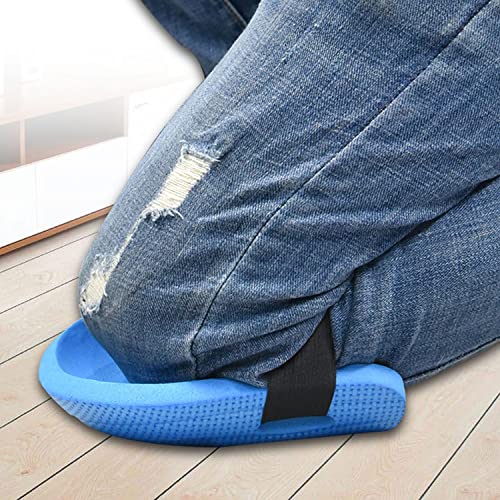 WWZMDiB 1 Pair Waterproof EVA Foam Knee Cushion with Adjustable Hook and Loop Straps, Home & Gardening Knee Pads for Women and Men (Blue)