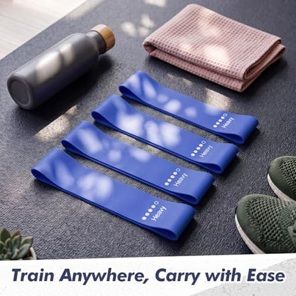 Shappy 30 Pcs Mini Resistance Band Bulk Exercise Bands for Women Men Resistance for Leg Workout Gym Home Gym Strength Training Yoga Glutes - color: Blue