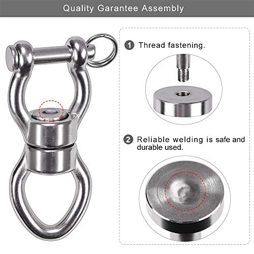 SELEWARE Heavy Duty Bearing Swing Swivel, 360° Rotation Hanging Accessory - color: Swivel - Style D Only, 2 Pack