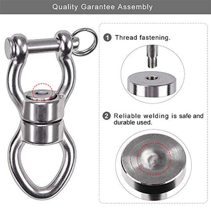 SELEWARE Heavy Duty Bearing Swing Swivel, 360° Rotation Hanging Accessory - color: Swivel - Style D Only, 2 Pack