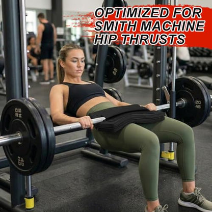 Square Hip-Thrust Pad Protective Extra Thick Foam pad for Barbell Weightlifting Hip Thrusts and Glute Bridges Workouts Home Gym Equipment - color: Black