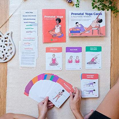 WorkoutLabs Prenatal Yoga & Ayurveda Cards – Healthy and Conscious Pregnancy Guide with Ancient Wisdom in a Modern Way · Premium Cards and Book Set for Pregnant Women and Prenatal Yoga Teachers
