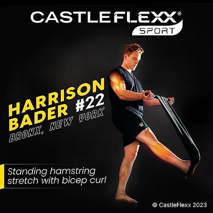 CastleFlexx Mobility and Full Body Strengthening Device - color: Black/Red, size: Standard 5'0 - 5'8