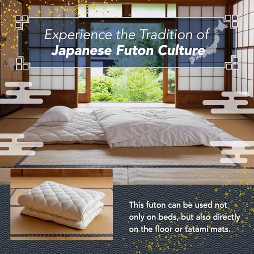 MORIRIN Japanese Floor Futon Mattress, Made in Japan, King - size: King