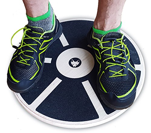 Wood Wobble Board (16") — Includes Carry Bag for Protection — Balance Trainer — Wood — Rounded Smooth Edges — Balance Board Stability Trainer