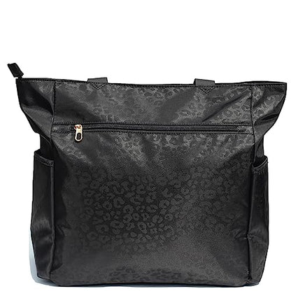 ESVAN Original Floral Tote Bag Large Shoulder Bag with Multi Pockets for Gym Travel Beach Daily Bags - color: A1