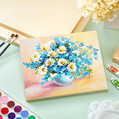 16 Pack Unfinished Wood Canvas Boards Blank Wooden Painting Panels Bulk for Deep Cradle Boards Painting Drawing Pouring Arts, Crafts, Paints and More (8 x 10 Inch, 11 x 14 Inch)