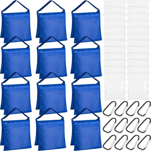 Jerify 12 Packs Photography Weight Bags Photo Studio Filled Weight Bag Empty Heavy Sandbag Set for Photography Tripod Stand Light Stand Sports Outdoor Photo Video Studio Boom Brackets (Blue) - color: Blue