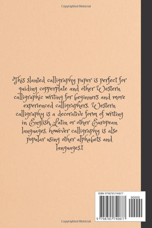 Calligraphy: A book of calligraphy handwriting practice paper.