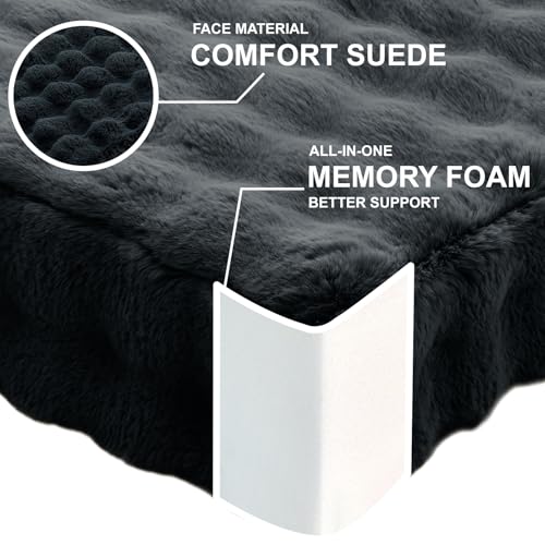 JKMAX 22 inches Floor Pillow for Adults - Large Meditation Cushion with Thick Foam & Soft Tufted Cover - Premium Outdoor Square Floor Cushion Seat - Yoga Pillows for Sitting On Floor - Black - color: Black, size: 1 Count