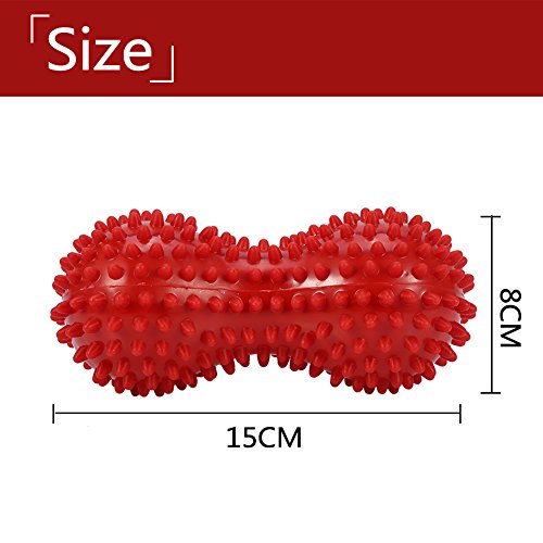 Spiky Massage Ball Peanut Massager Ball Fitness Exercise Mobility Peanut Ball Pain Muscle Steess Foot Myofascial Relief for Plantar Fasciitis Heel Foot Arch Pain (perple) - color: Perple