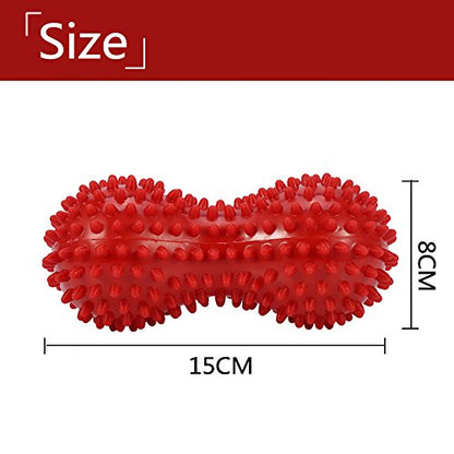 Spiky Massage Ball Peanut Massager Ball Fitness Exercise Mobility Peanut Ball Pain Muscle Steess Foot Myofascial Relief for Plantar Fasciitis Heel Foot Arch Pain (perple) - color: Perple