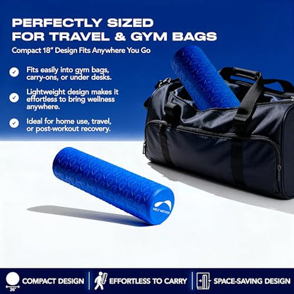 MELT Method 18 Inch Travel Soft Foam Roller- Half the Length of The MELT Full Body Roller