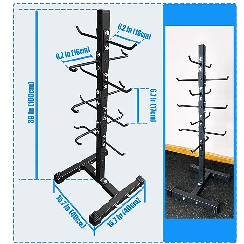 BLUSLM Cable Attachment Rack for Lat Pull Down Bar, Heavy Duty Steel Lat Bar Organizer, Gym Storage Rack for LAT Pulldown Attachments