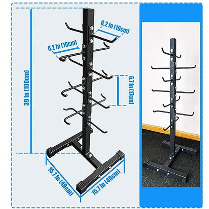 BLUSLM Cable Attachment Rack for Lat Pull Down Bar, Heavy Duty Steel Lat Bar Organizer, Gym Storage Rack for LAT Pulldown Attachments