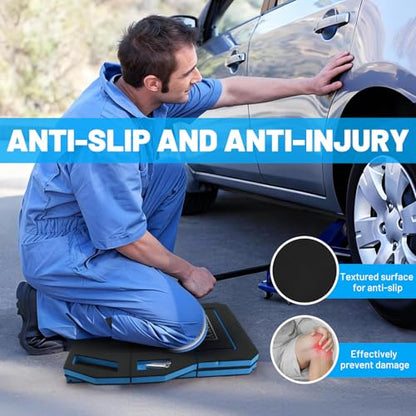 Foldable Mechanic Kneeling Pad,22.44" Wide EVA Foam Mat,1 Pack,Blue - color: Blue & Black