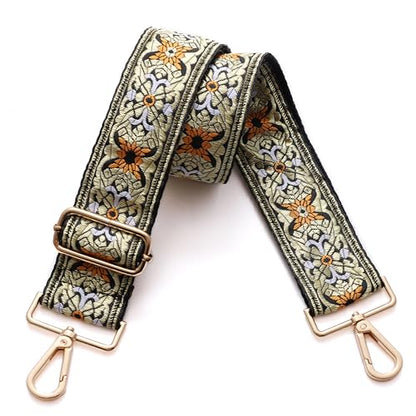S-Jacorry Purse Strap Replacement Crossbody Wide Shoulder Strap Adjustable Canvas Straps Handbag Strap Replacement Belts - color: Gold Buckel-931