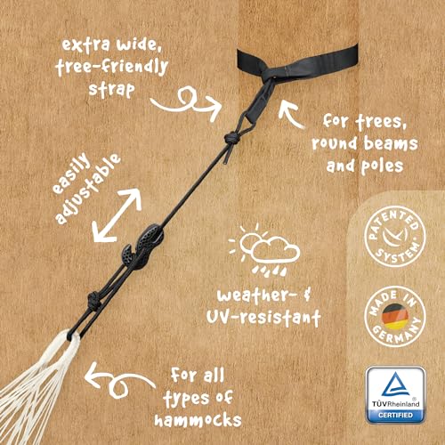 LA Siesta TreeMount Black - Tree and Pole Suspension Set for Hammocks - color: Treemount for Hammocks (Trees)