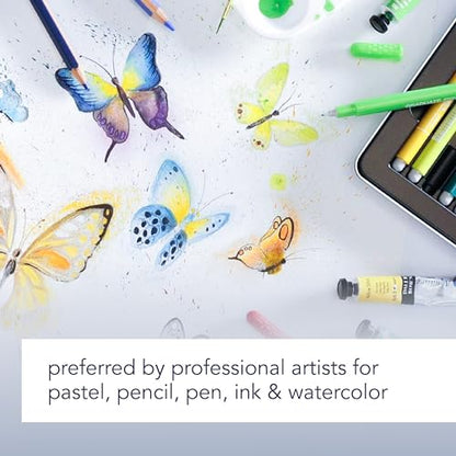 Canson Mixed Media Art Book, 8.3x11.7 inches, 56 Sheets, Blue Cloth Hardcover, Side Wire - Professional Artist Notebook for Painting, Sketching, Drawing - size: 8.3x11.7 inches