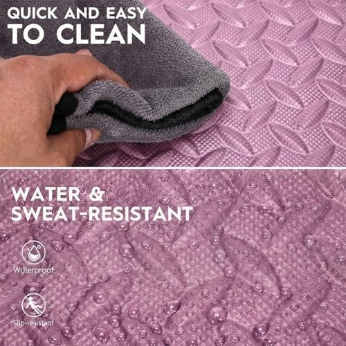 18 Pcs EVA Foam Floor Tiles, Puzzle Exercise Mat Set for Gym - color: Pink