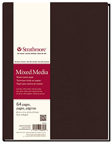 Strathmore 566-8 500 Series Hardbound Mixed Media Art Journal, 8.5"x11" 32 Sheets - size: 8.5x11 inch, style: Hardbound, Phase Out