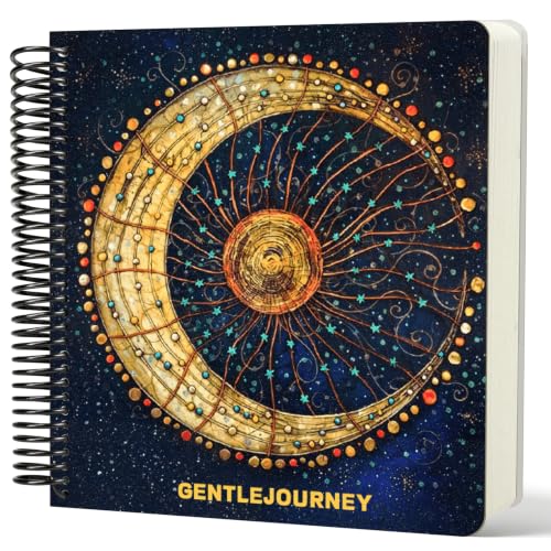 Hardcover Sketchbook,7.2" x 8.3" Spiral Bound Drawing Pad | 150gsm(92lb)Acid-Free Thick Paper,Blank Art Journal for Adults,Artists&Beginners,Ideal for Sketching,Doodling and Mixed Media - color: moon