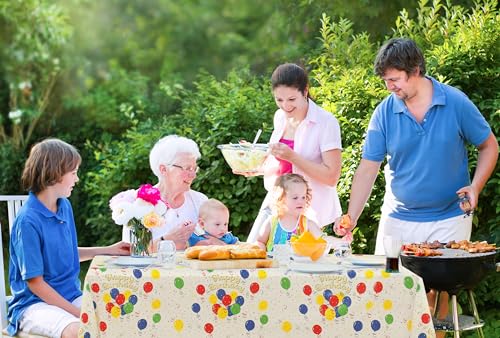 Utopia Kitchen Plastic Table Cloth Disposable [Birthday Check, 12 Pack] | 54x108 Inch Rectangle Tablecloth Waterproof Stain Resistant Party Table Cover - color: Birthday, size: 54X108 Inch - 12PC