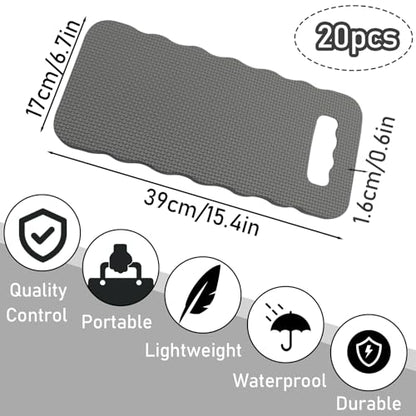 20 Pcs Garden Kneeling Pad, 15.4 x 6.7 Inch, Grey - color: Gray