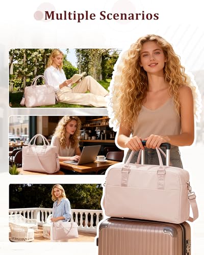Gym Bag for Women,Travel Duffle Bag for Travel with Wet Pocket Weekender Overnight Carry On Tote Bag Luggage Bag with Trolley Sleeve Personal Item Travel Bag Hospital Diaper Bag Pink - color: M2-Pink