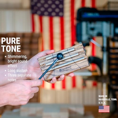 TreeWorks Chimes Energy Chime, 3 Notes –– MADE IN U.S.A. –– For Meditation, Classrooms, Sound Healing or Yoga, Includes Mallet - size: Three Notes